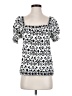 Max Studio White Short Sleeve Top Size S - photo 1