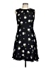 Milly 100% Silk Print Black Casual Dress Size 10 - photo 1