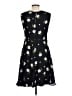 Milly 100% Silk Print Black Casual Dress Size 10 - photo 2