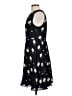 Milly 100% Silk Print Black Casual Dress Size 10 - photo 5