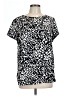 Chico's 100% Polyester Animal Print Black Short Sleeve T-Shirt Size Lg (2) - photo 1