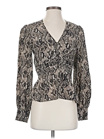 Veronica Beard Long Sleeve Silk Top (view 1)