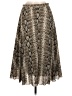 Banana Republic 100% Polyester Animal Print Silver Formal Skirt Size 6 Petite - photo 2