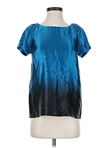 Kensie Short Sleeve Silk Top (view 1)