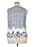 Cato 100% Polyester Blue Sleeveless Blouse Size XL - photo 2