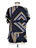 Halogen 100% Polyester Blue Short Sleeve Blouse Size S - photo 2