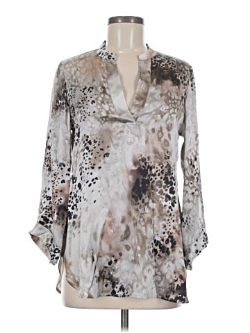 Go By Go Silk 3/4 Sleeve Silk Top (view 1)