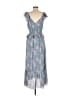 FLORET STUDIOS 100% Polyester Floral Blue Casual Dress Size M - photo 2