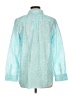 Talbots 100% Cotton Paisley Teal Long Sleeve Button-Down Shirt Size L - photo 2