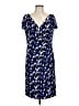 Kasper Print Blue Casual Dress Size L - photo 1