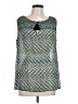 Liz Claiborne 100% Polyester Teal Sleeveless Blouse Size L - photo 1