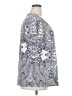 Lane Bryant Paisley Silver Short Sleeve Blouse Size 18 - 20 Plus - photo 4