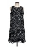 Calvin Klein 100% Polyester Print Black Casual Dress Size 12 - photo 1