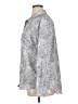 Time and Tru 100% Polyester Paisley Silver Long Sleeve Blouse Size XL - photo 5