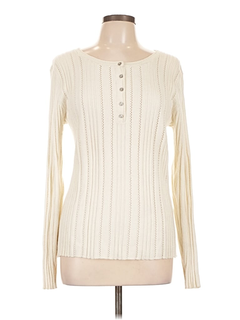 Pre-owned Sundance Pullover Sweater In Ivory