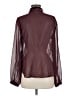 Gap 100% Polyester Burgundy Long Sleeve Blouse Size M - photo 2