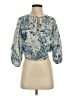 Elan 100% Cotton Blue 3/4 Sleeve Blouse Size S - photo 1