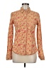 Odille Tweed Orange Yellow Long Sleeve Button-Down Shirt Size 8 - photo 1