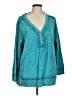 White Birch 100% Cotton Teal Pullover Sweater Size M - photo 1