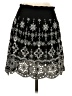 Parker 100% Rayon Paisley Black Formal Skirt Size XS - photo 2
