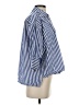 Pomander Place 100% Cotton Stripes Blue 3/4 Sleeve Button-Down Shirt Size S - photo 4