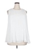 Halogen 100% Polyester White Sleeveless Blouse Size XXL - photo 1