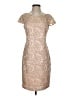 Calvin Klein 100% Polyester Paisley Tan Cocktail Dress Size 4 - photo 1