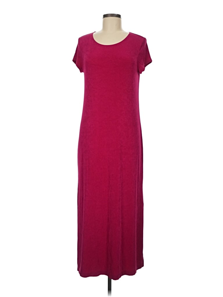 Pre-owned Travelers By Chico's Casual Dress In Burgundy