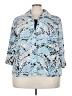 George 100% Polyester Animal Print Blue 3/4 Sleeve Blouse Size 3X - photo 1