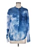 Honorine 100% Cotton Tie-dye Blue Long Sleeve Button-Down Shirt Size M - photo 1