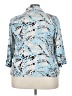 George 100% Polyester Animal Print Blue 3/4 Sleeve Blouse Size 3X - photo 2