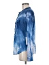 Honorine 100% Cotton Tie-dye Blue Long Sleeve Button-Down Shirt Size M - photo 5