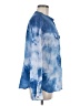 Honorine 100% Cotton Tie-dye Blue Long Sleeve Button-Down Shirt Size M - photo 4