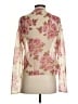 MNG 100% Polyester Floral Ivory Long Sleeve Blouse Size 4 - photo 2