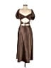 Isalis 100% Polyester Metallic Brown Cocktail Dress Size M - photo 1