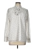 Ann Taylor Silver Long Sleeve Blouse Size L - photo 1