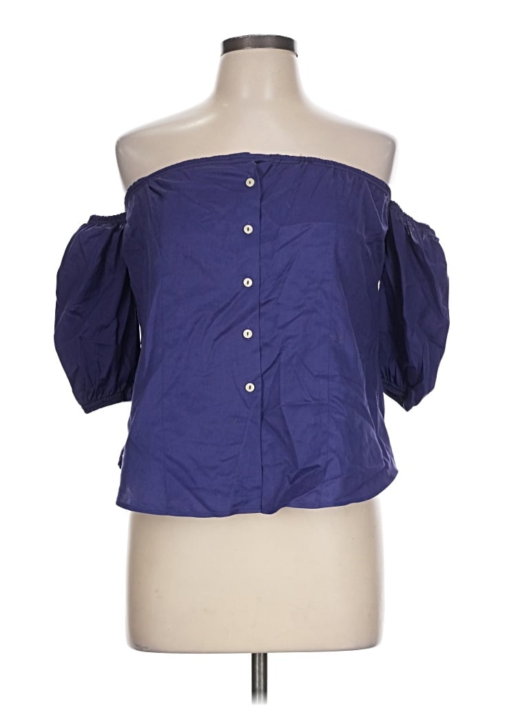 Pre-owned Assorted Brands 3/4 Sleeve Blouse In Purple