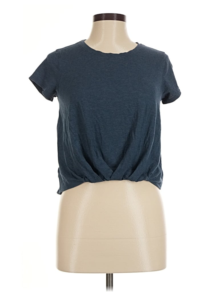 Pre-owned Lululemon Athletica Short Sleeve T-shirt In Blue