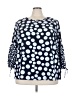 C established 1946 Polka Dots Blue 3/4 Sleeve Blouse Size 22 - photo 1