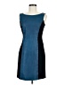 Aqua Color Block Blue Cocktail Dress Size M - photo 1