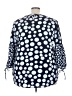 C established 1946 Polka Dots Blue 3/4 Sleeve Blouse Size 22 - photo 2