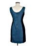 Aqua Color Block Blue Cocktail Dress Size M - photo 2