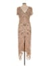 Pisarro Nights 100% Polyester Tan Cocktail Dress Size 12 - photo 2