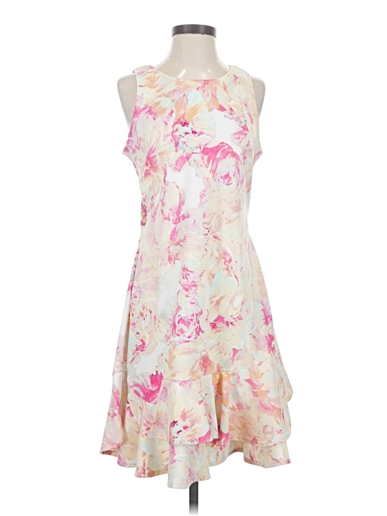 Pre-owned Signature By Robbie Bee Cocktail Dress In Ivory