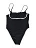 Unbranded Solid Black One Piece Swimsuit Size M - photo 1
