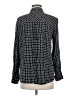 Topshop 100% Viscose Houndstooth Black Long Sleeve Blouse Size 6 - photo 2