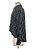 Topshop 100% Viscose Houndstooth Black Long Sleeve Blouse Size 6 - photo 5