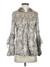 Elie Tahari Metallic Silver Long Sleeve Blouse Size XS - photo 1