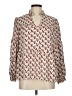 Joy Joy 100% Polyester Hearts Ivory Long Sleeve Blouse Size M - photo 1