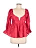Entro 100% Polyester Red 3/4 Sleeve Blouse Size M - photo 1